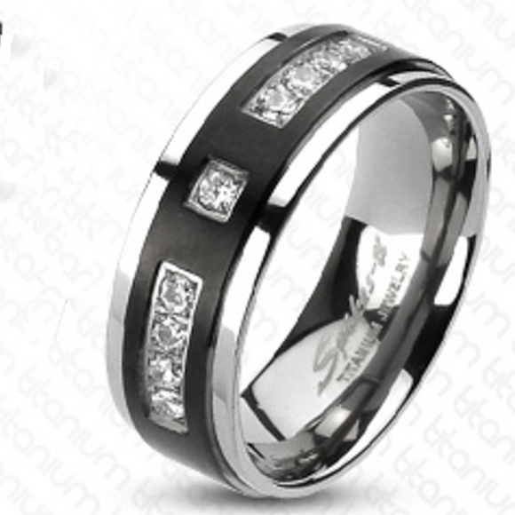 His & Her Black Plated Stainless Steel Bridal - Picture 4 of 5